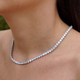 Diamond Tennis Necklace in Silver