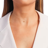 Invisible Floating Initial Choker Necklace